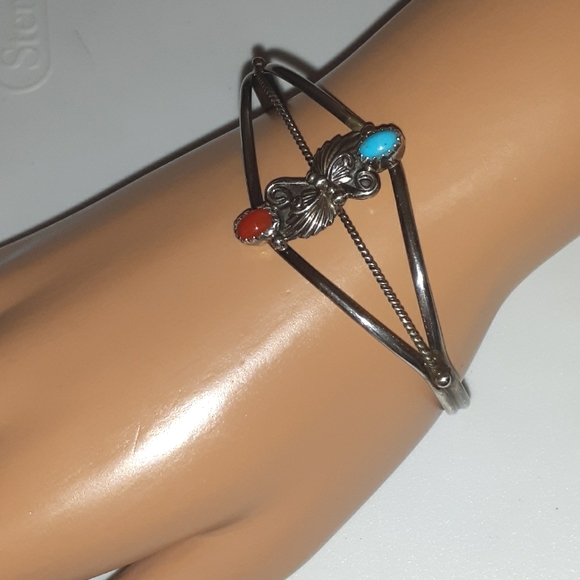 SOLD 🆕 REAL💙 Native American Navajo Bangle Bracelet - Picture 5 of 8